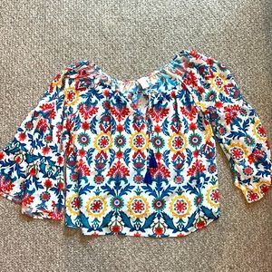 Boutique Flying Tomato Off-Shoulder Top, Tassels, Large